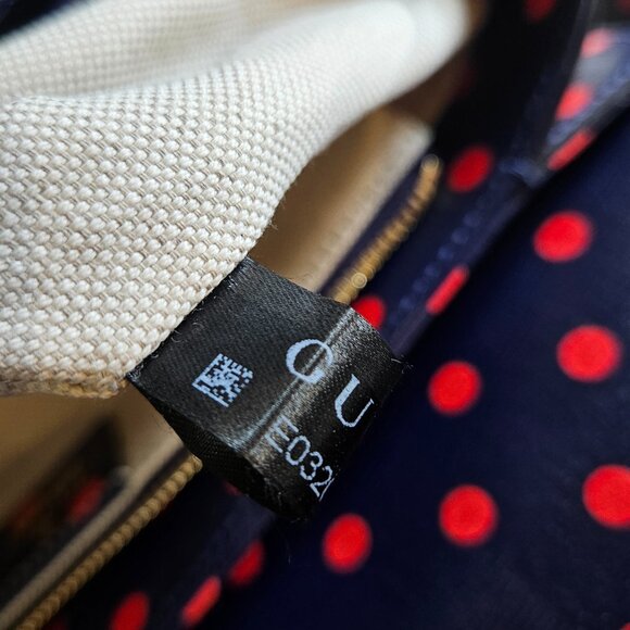 Gucci  Shangai Calfskin Polka Dot Horsebit 1955 Shoulder Bag Blue Orange - Picture 13 of 17